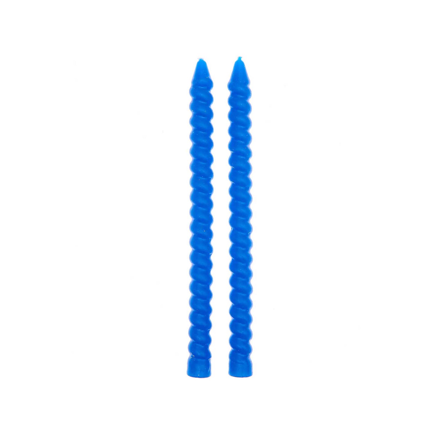 kroucená svíčka — azure — 2 ks