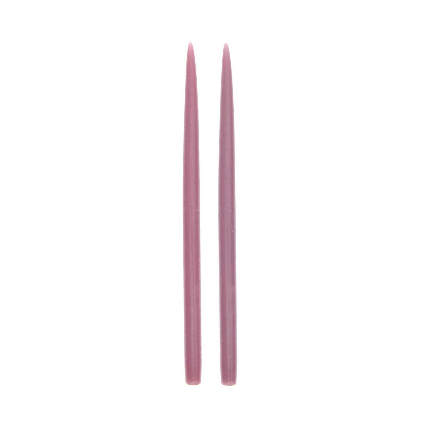 uzká svíčka — mauve — 2 ks