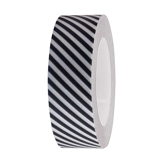 washi páska — černobílá pruhovaná