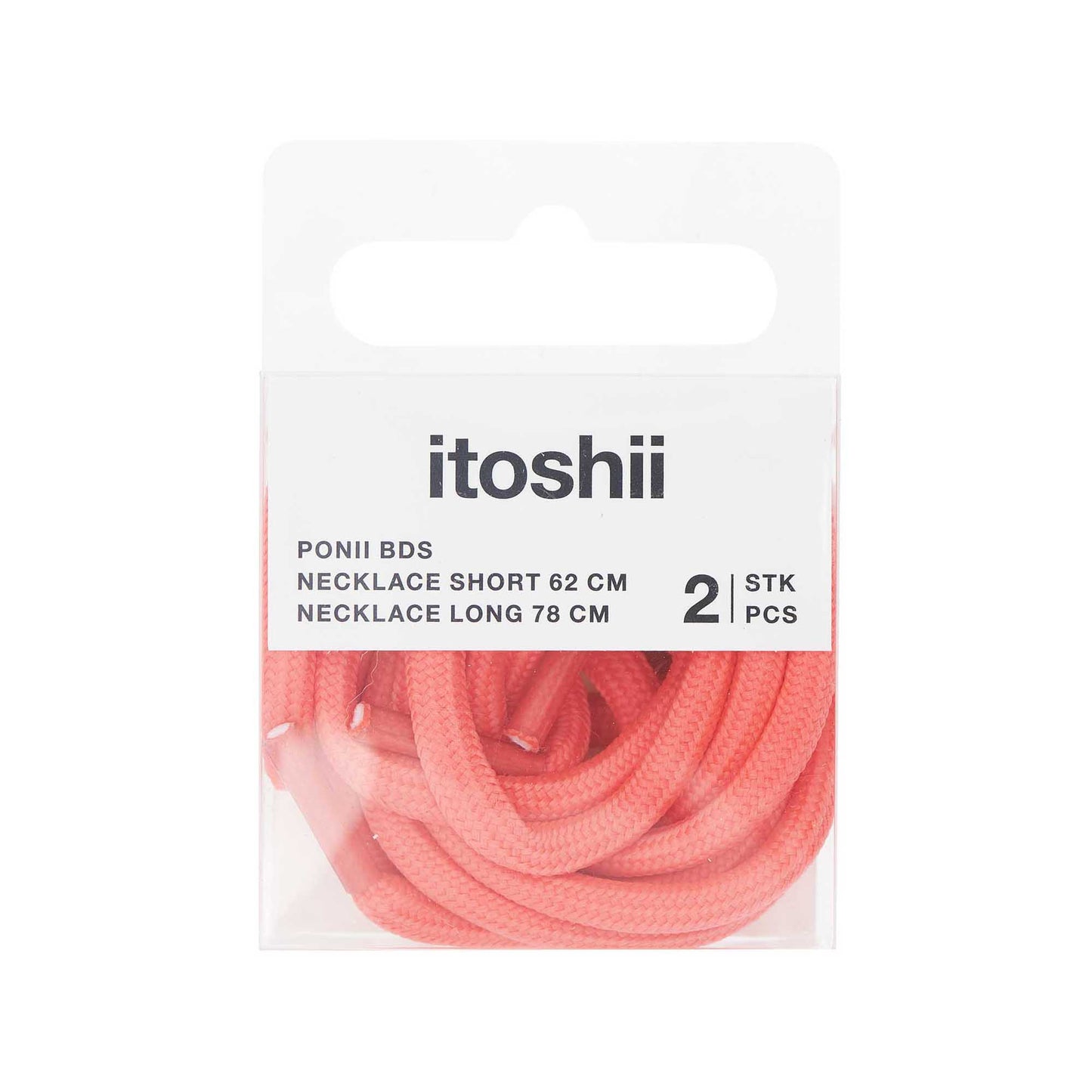 sada náhrdelníků – ponii beads – pink