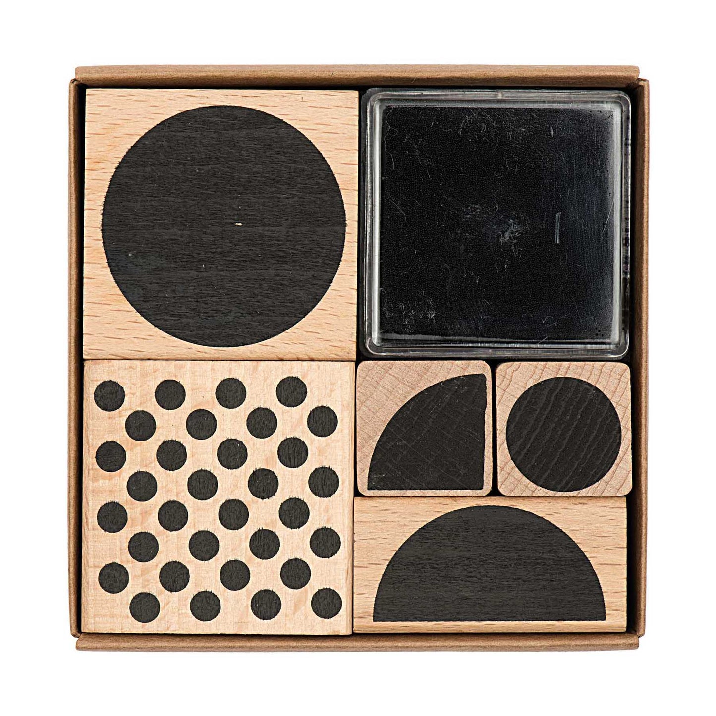 Razítka — Sada s geometrickými symboly — kulaté 8x8cm
