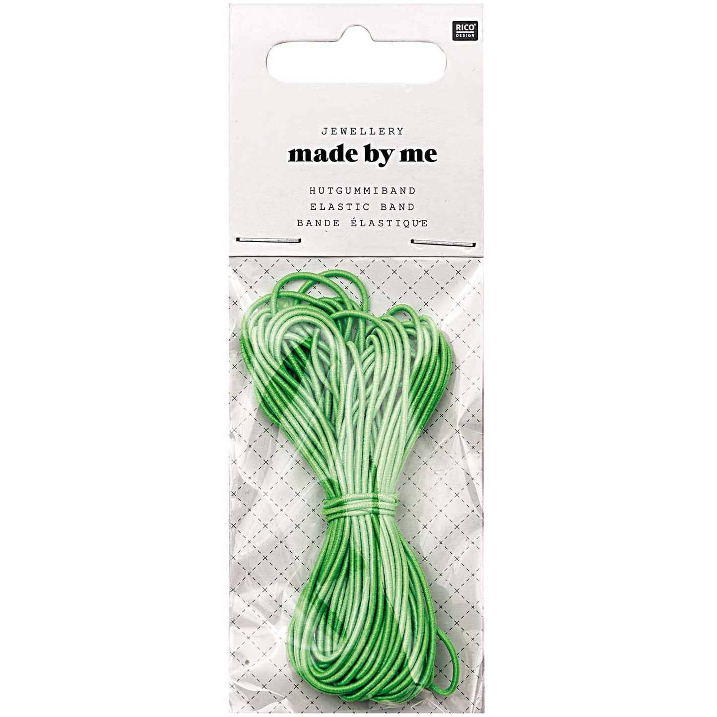 elastická gumička – neon green – 1 mm