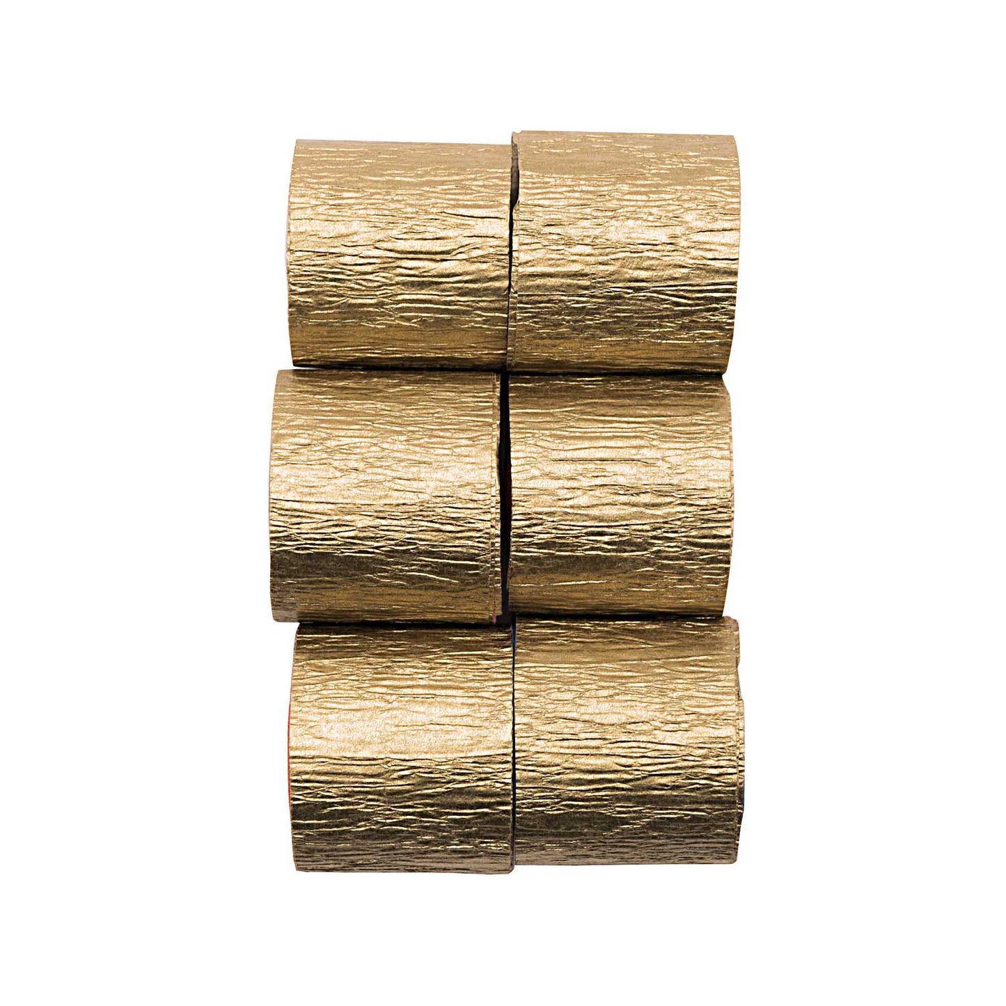 krepové streamery — gold — 6 ks