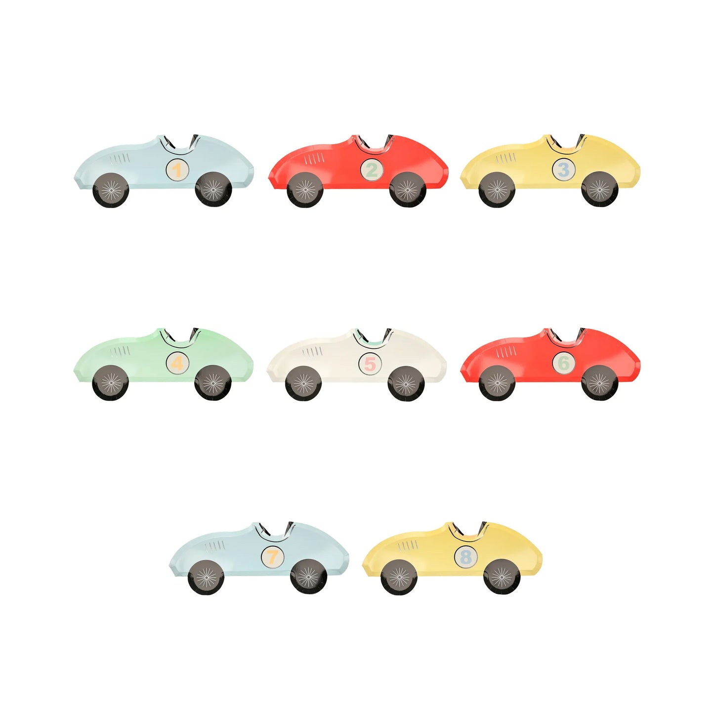 papírové talíře — cars
