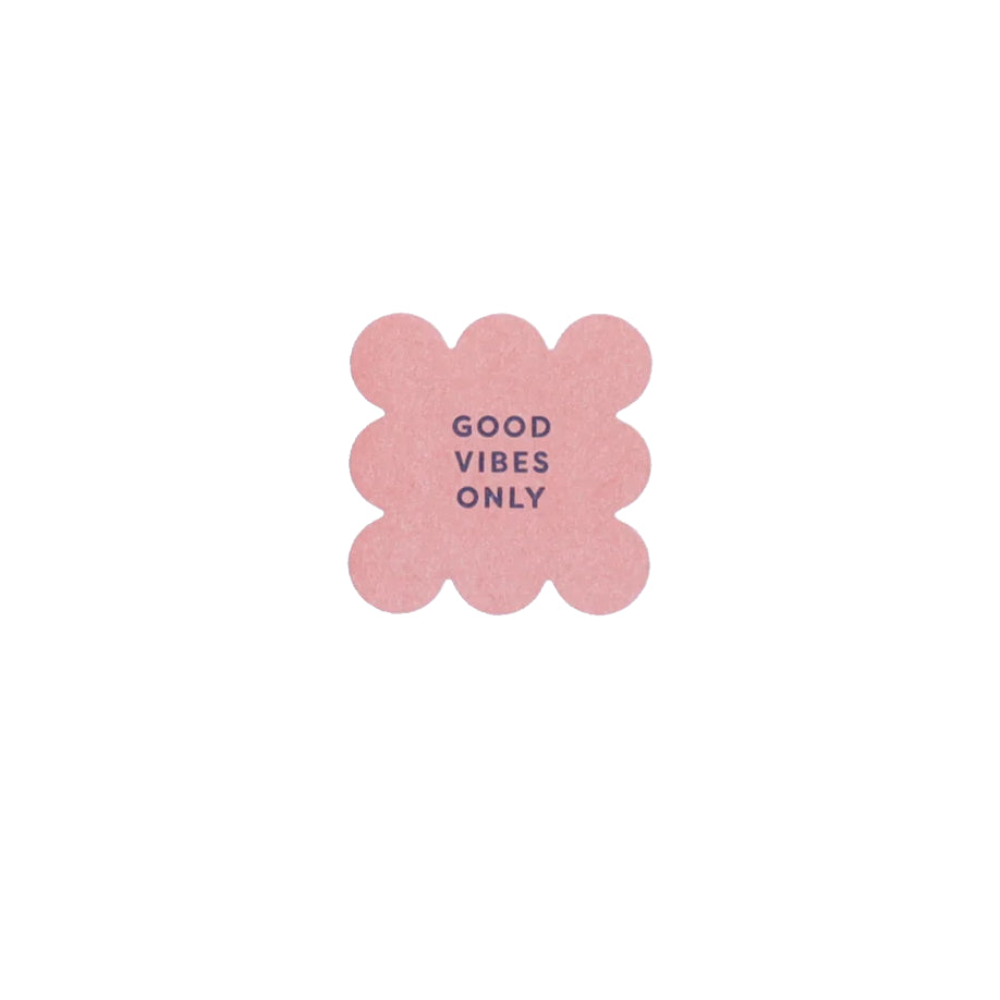5x samolepka — good vibes only