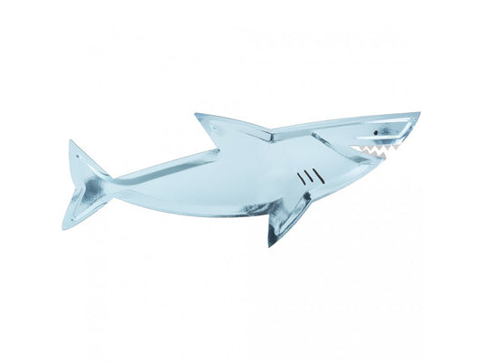 papírové talíře — shark