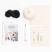 diy sada punch needle — povlak na polštář — letter