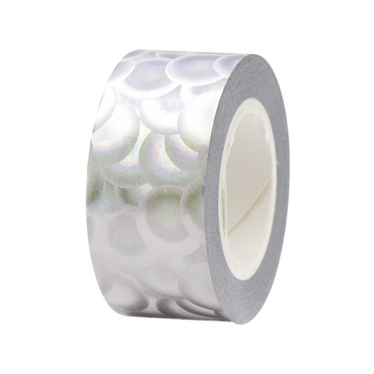 washi páska — silver bubbly