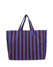bavlněná taška / shopper s pruhy – sky + fig
