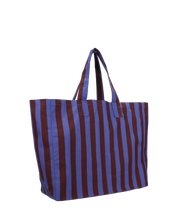 bavlněná taška / shopper s pruhy – sky + fig