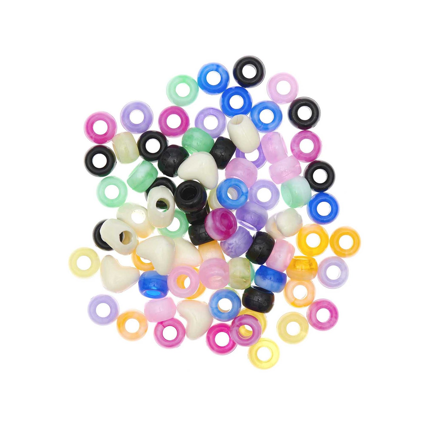 korálky — ponii beads — marble mix