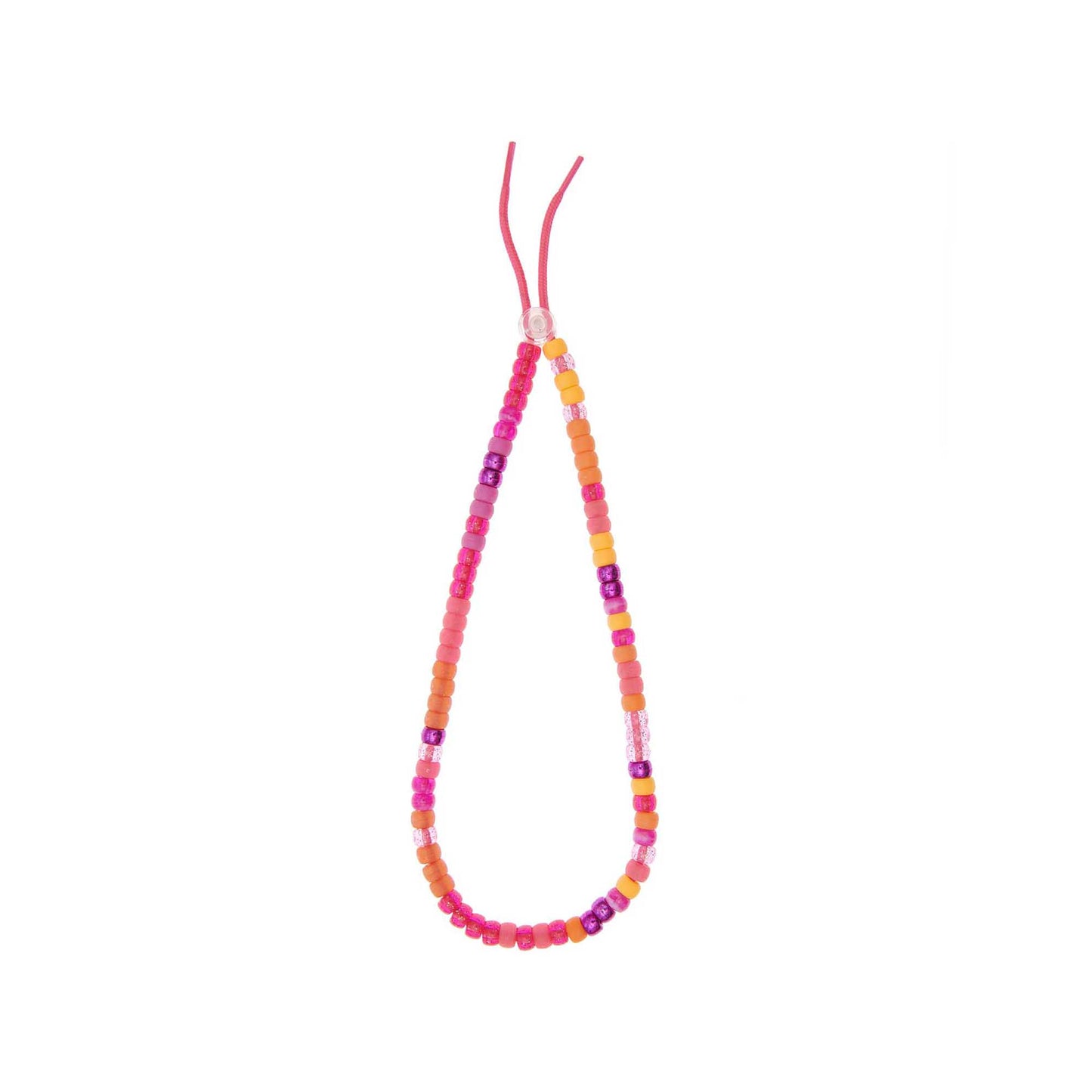 sada náhrdelníků – ponii beads – pink