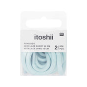 sada náhrdelníků — ponii beads — mint