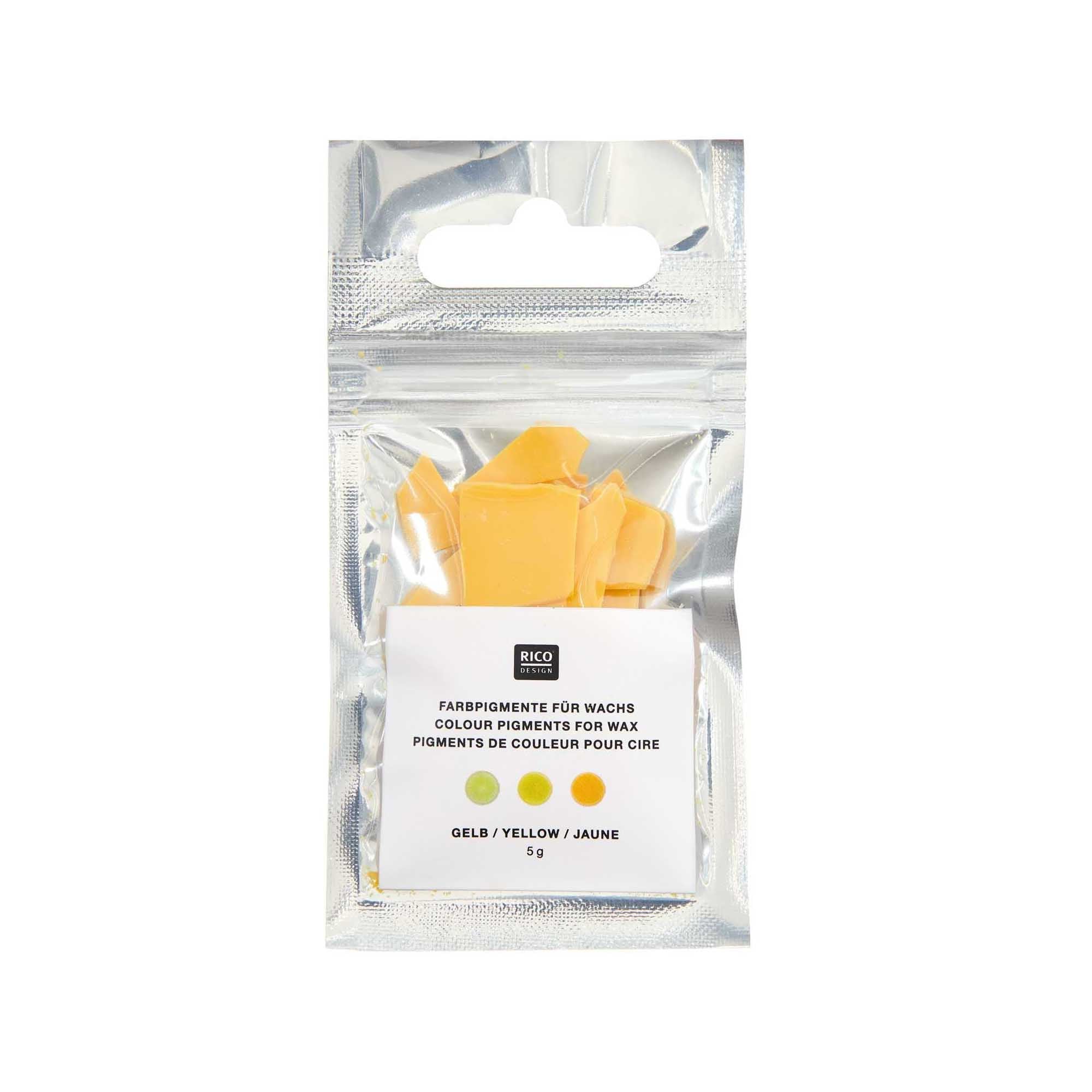 pigment pro svíčky z přírodního vosku — yellow