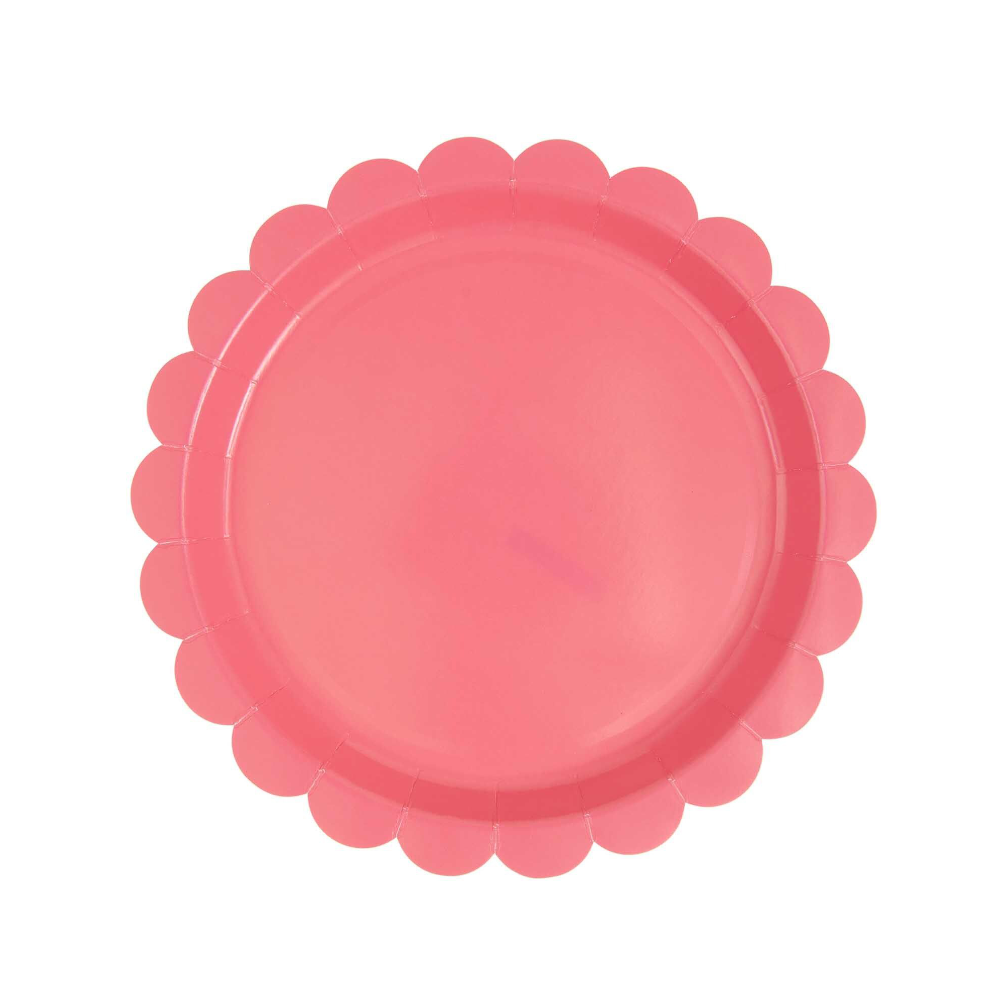 papírové talíře — neon pink