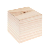 dřevěná pokladnička — cube