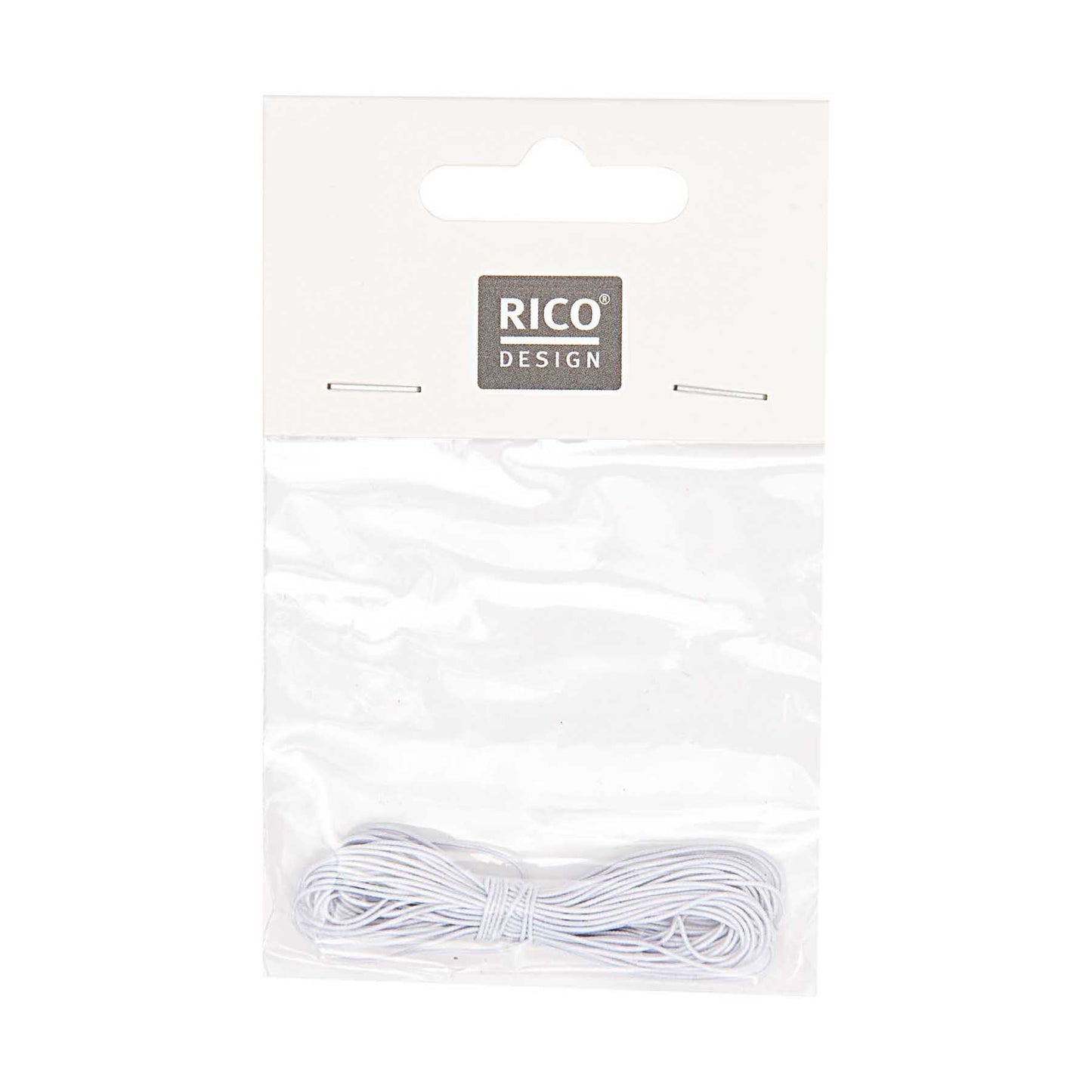 elastická gumička – bílá – 0,6 mm