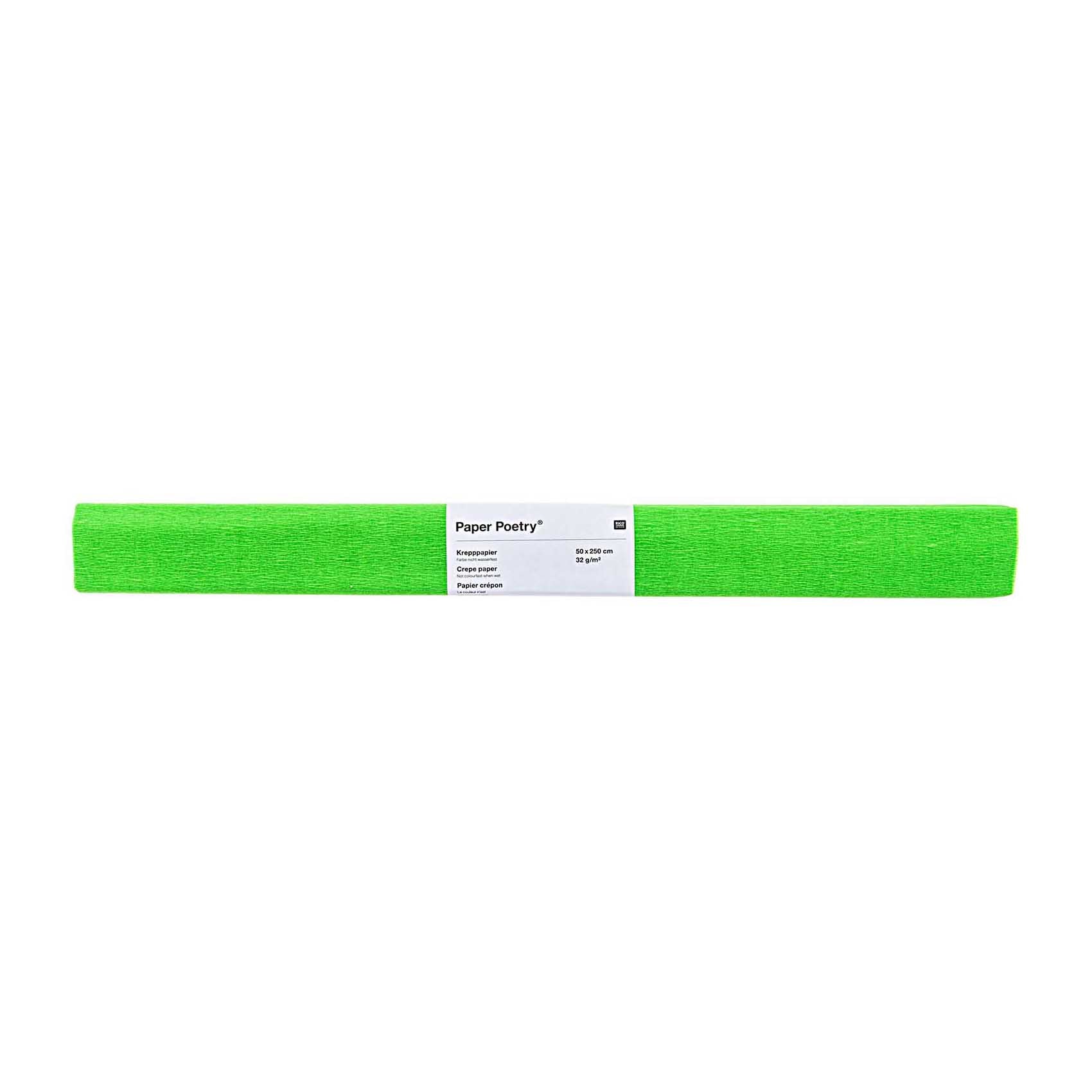krepový papír — green