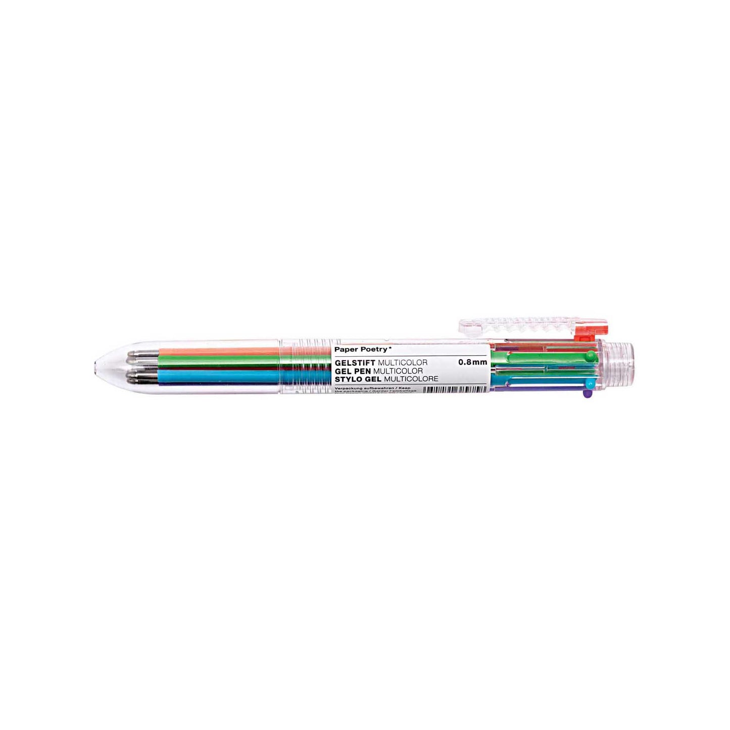 vícebarevné gelové pero — 0,8 mm