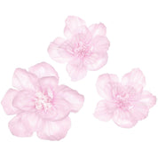květy z krepového papíru — rose — 3 ks