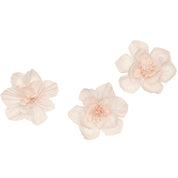 květy z krepového papíru — soft peach — 3 ks