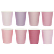papírové kelímky v růžových odstínech — mix rosa
