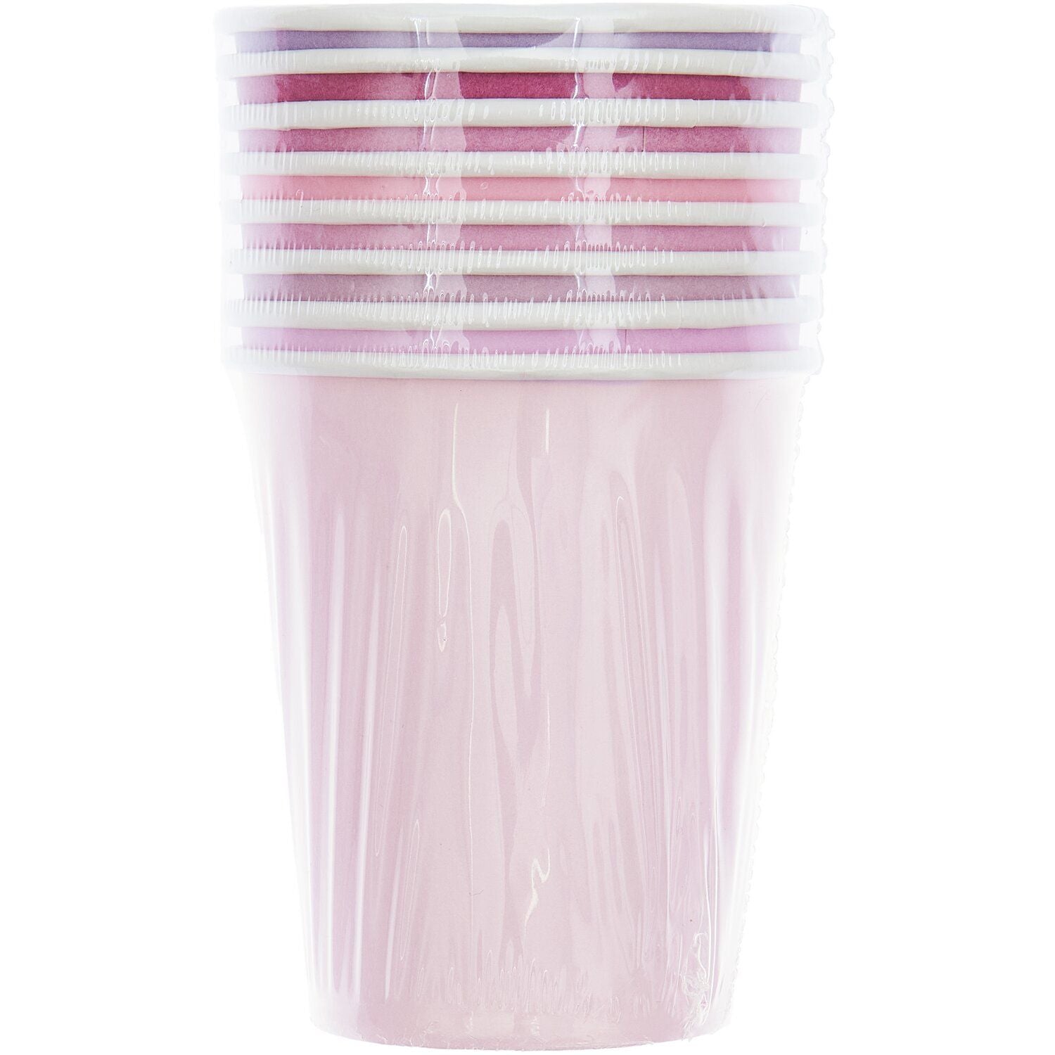papírové kelímky v růžových odstínech — mix rosa