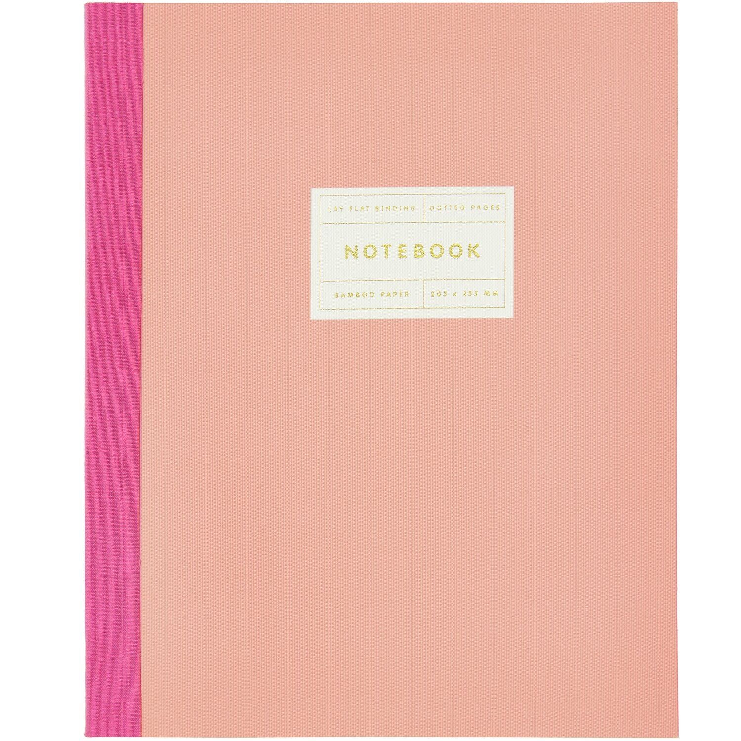 bambusový sešit / notebook — L — coral