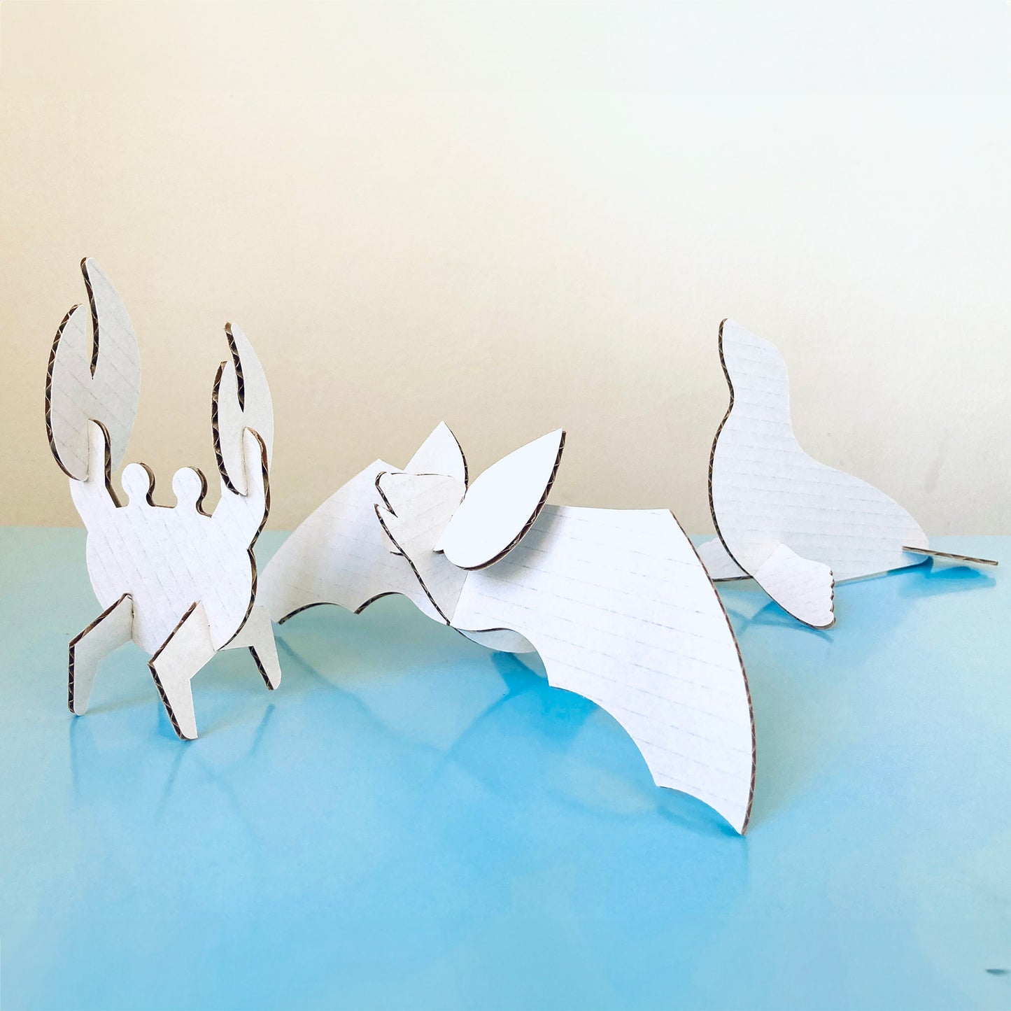 3D papírová zvířátka — Dotvoř a poskládej – 3 archy