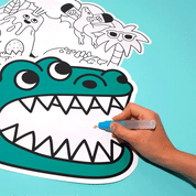 vybarvovací prostírání magic water — dinos
