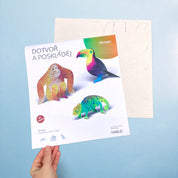 3D papírová zvířátka — Dotvoř a poskládej – Džungle