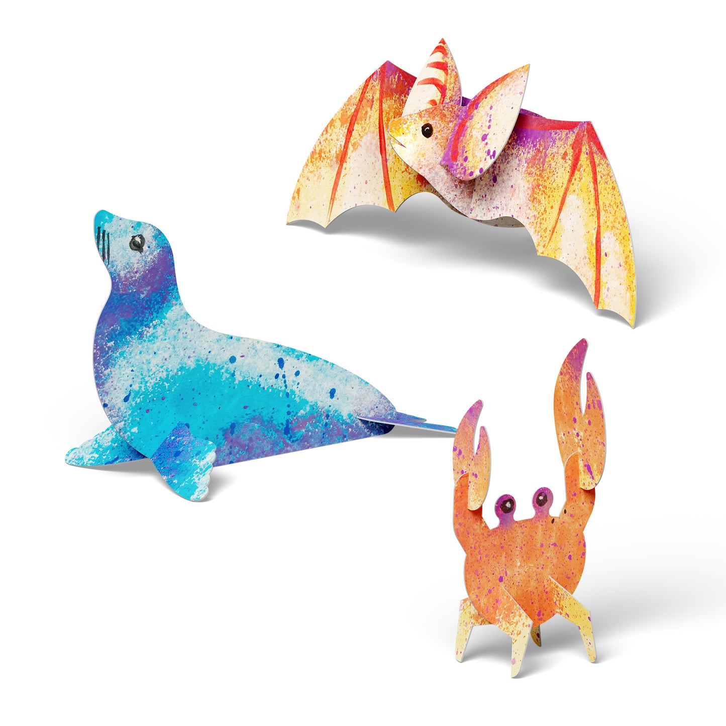 3D papírová zvířátka — Dotvoř a poskládej – Galapágy