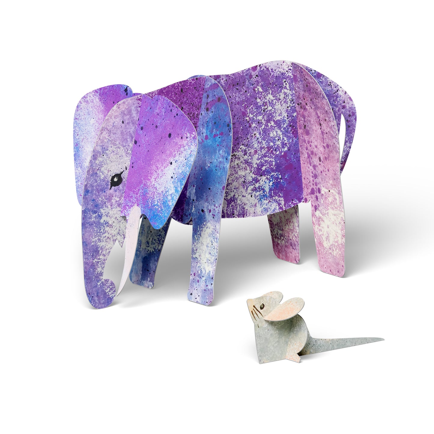 3D papírová zvířátka — Dotvoř a poskládej – Malá a velký