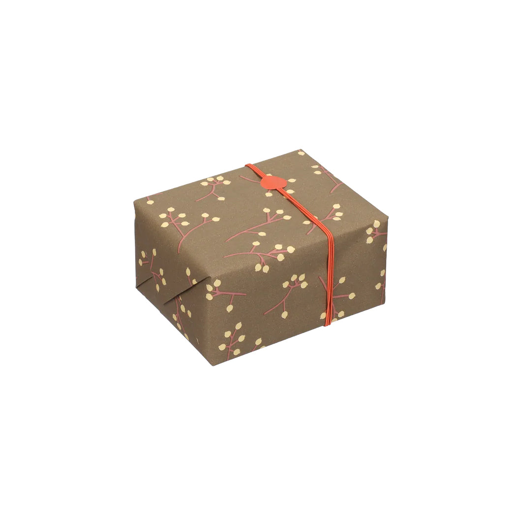 balicí papír Handdrawn Branches – Olive Green