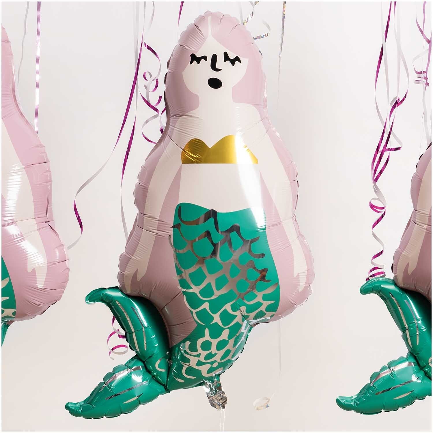 foliový balónek — mermaid / mořská panna