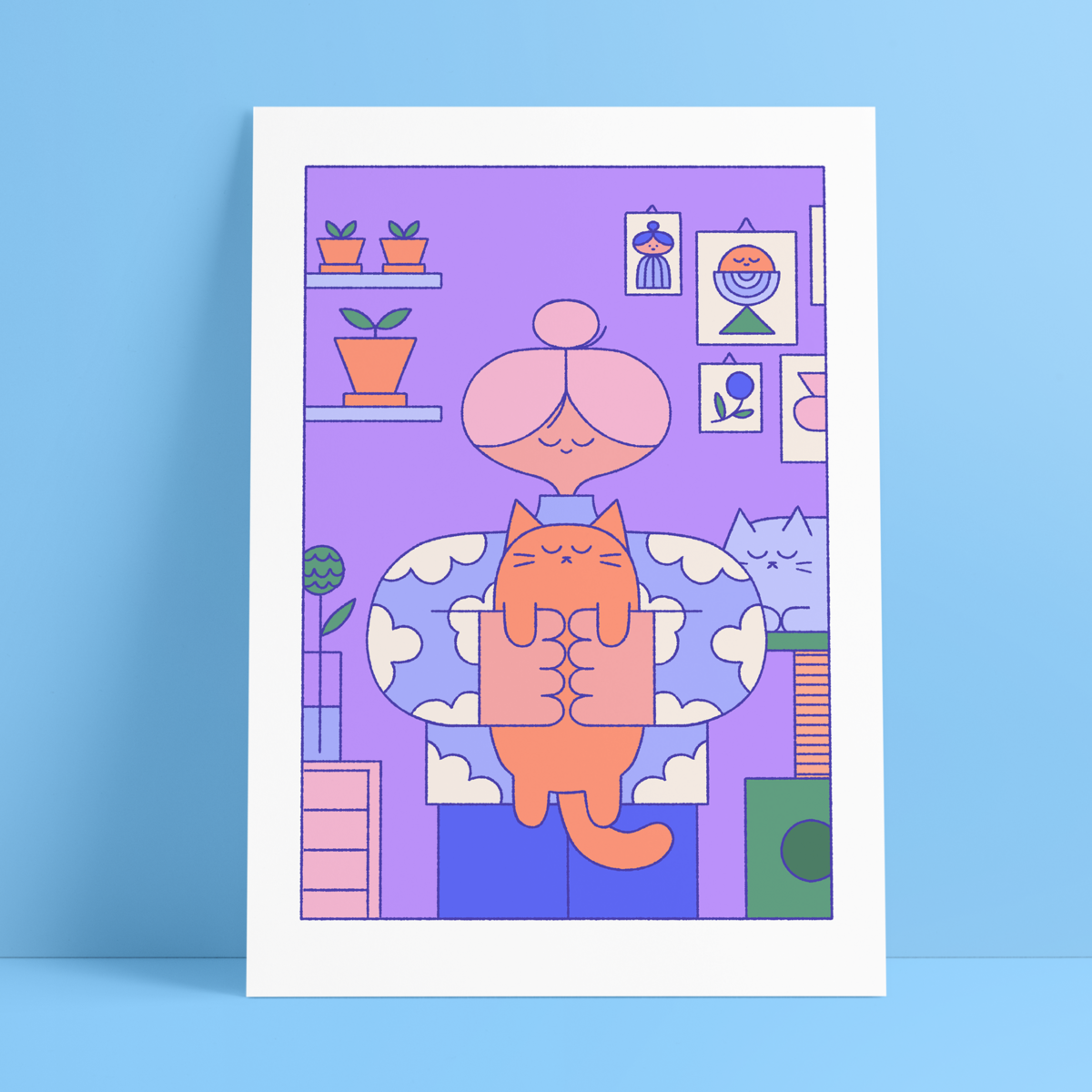 glicee print / obraz — cat lover