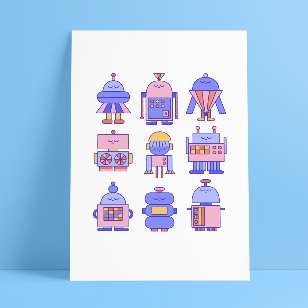 glicee print / obraz — robots