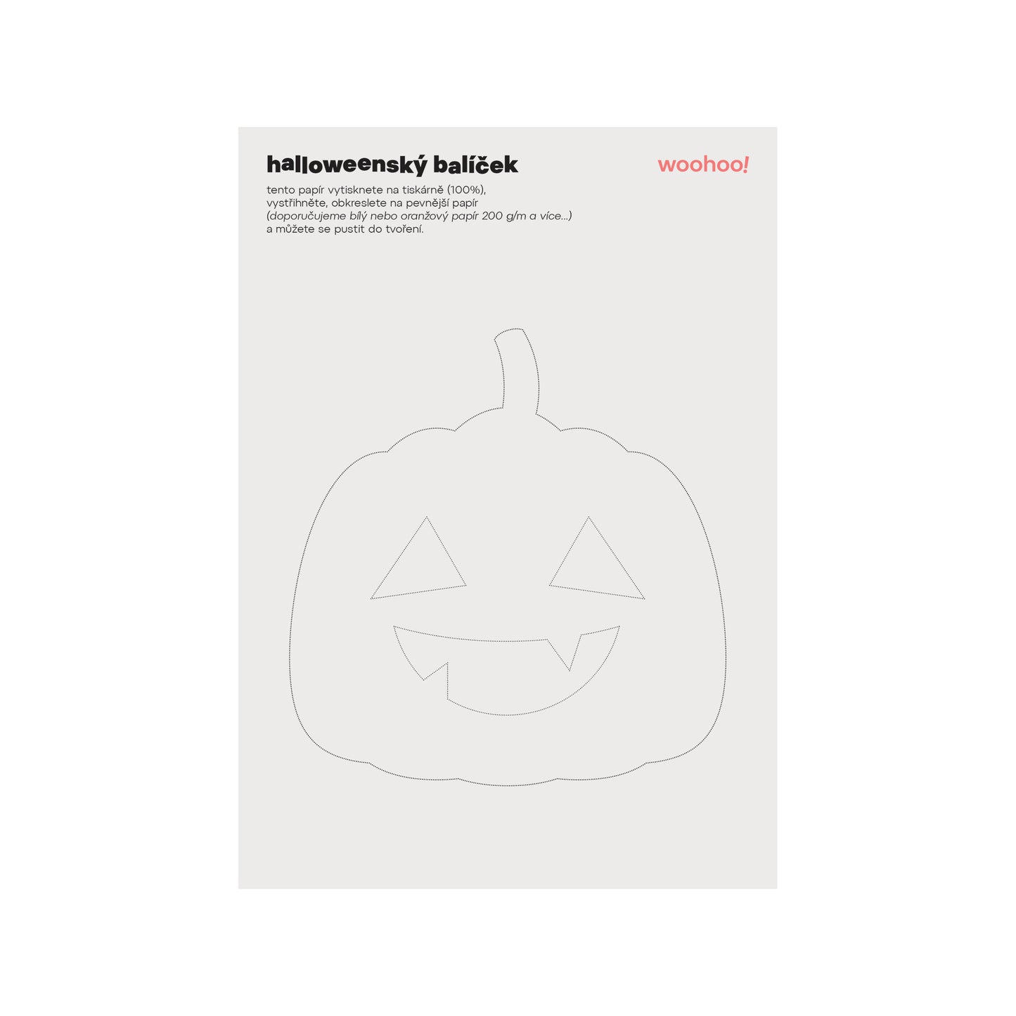 halloween — kreativní set v PDF