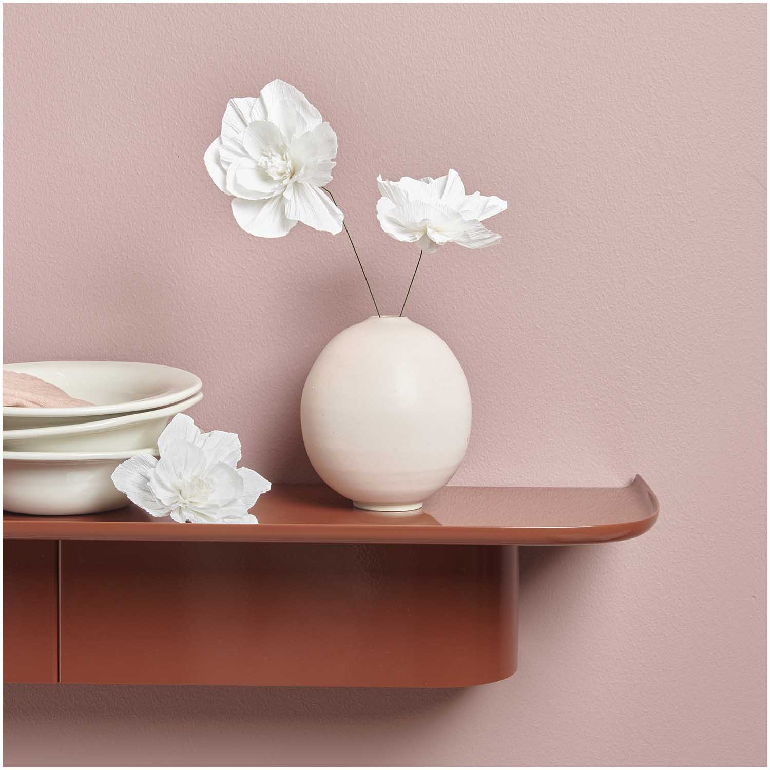 květy z krepového papíru — blossom white — 3 ks