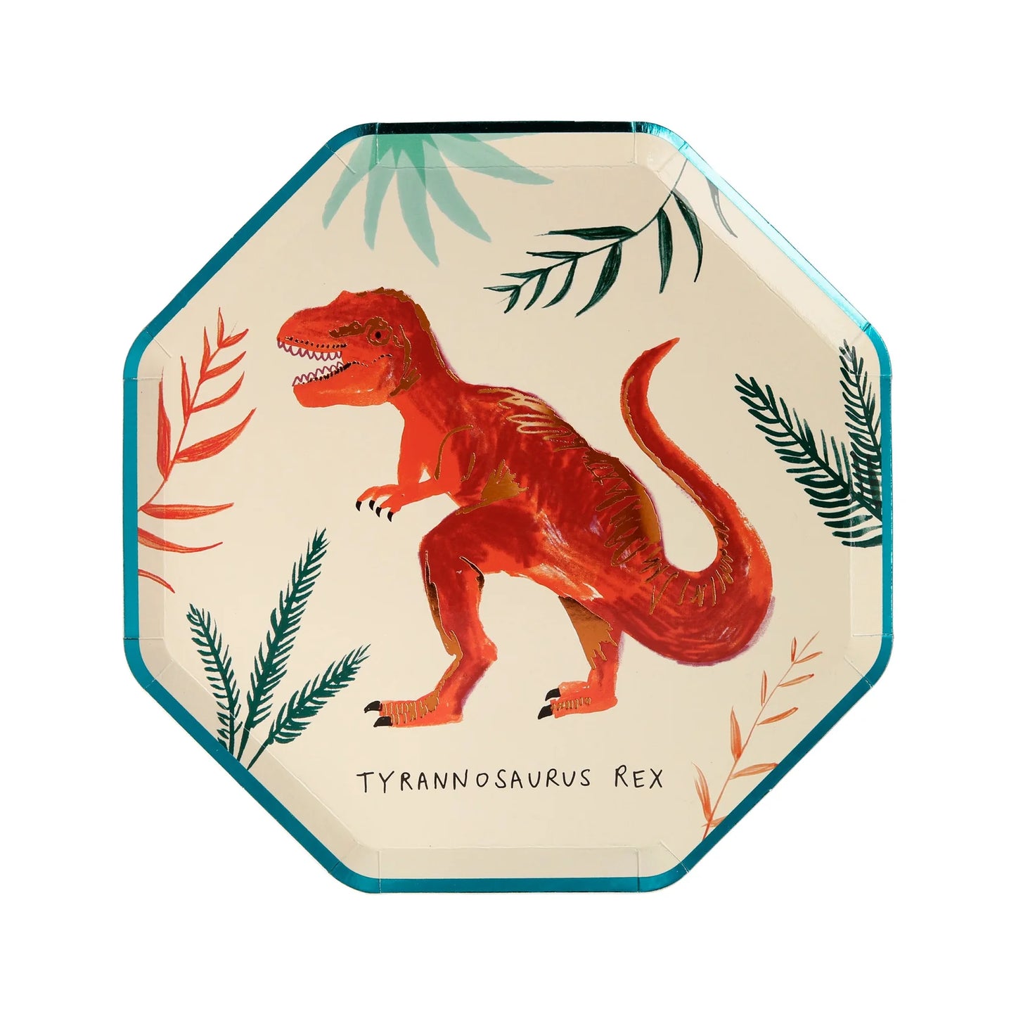 papírové talíře — dinosauři