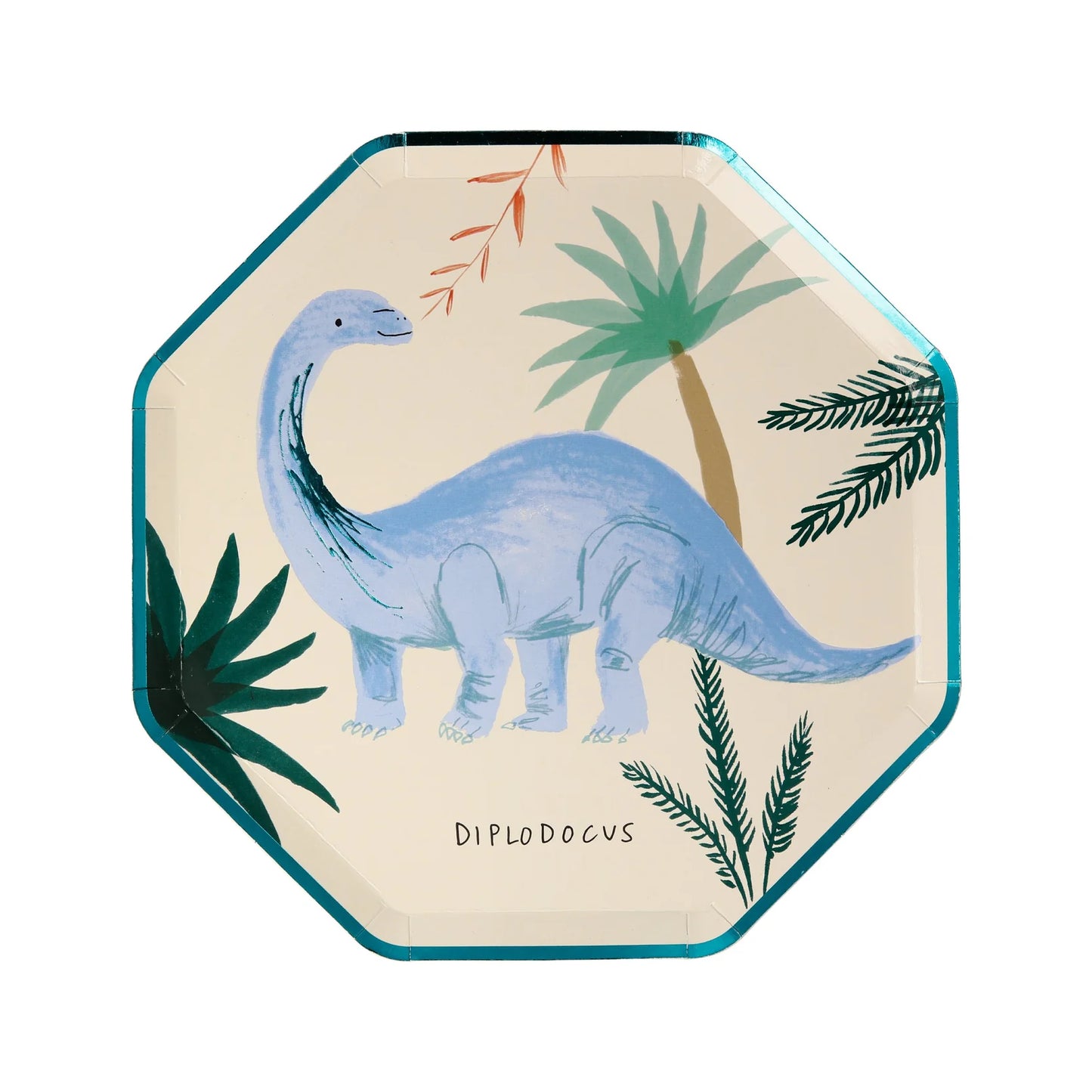 papírové talíře — dinosauři