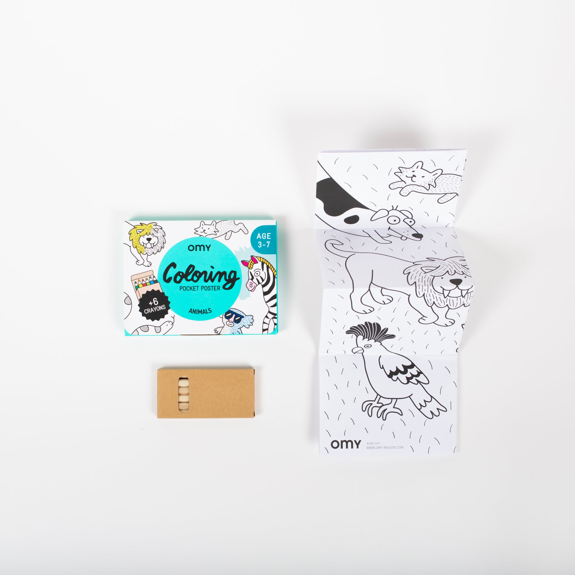 pocket omalovánky — omalovánky a sada pastelek v jednom