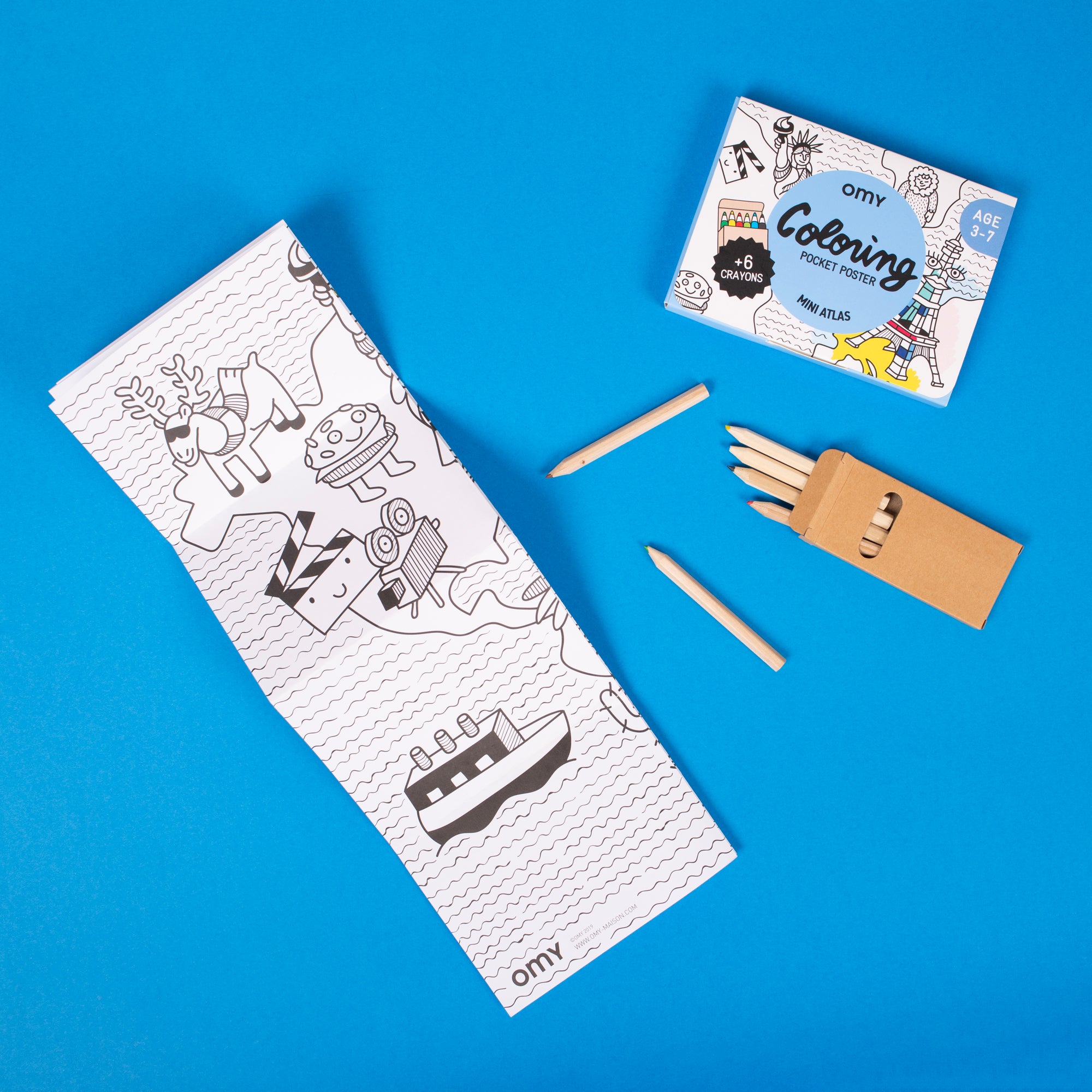 pocket omalovánky — omalovánky a sada pastelek v jednom