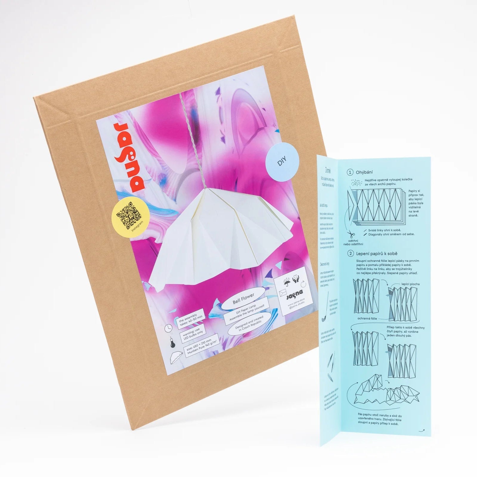 papírový lustr — diy — bell flower