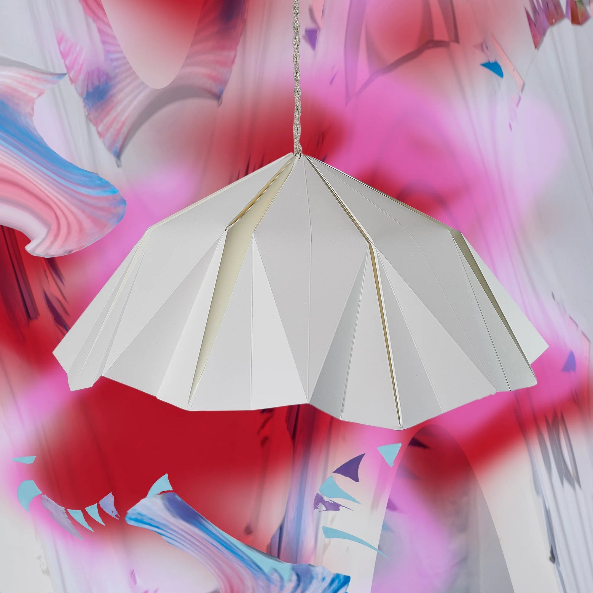 papírový lustr — diy — bell flower