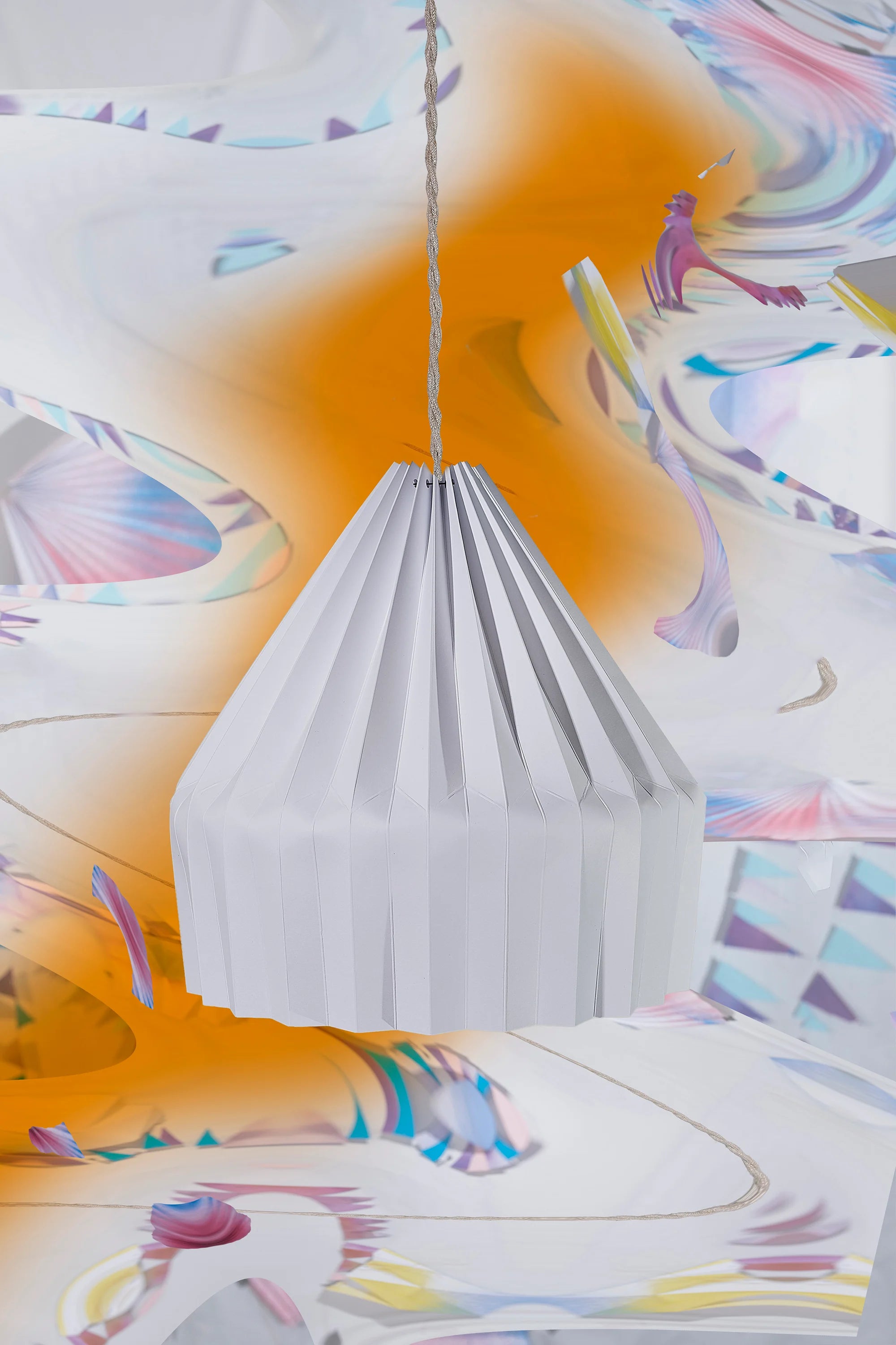 papírový lustr — diy — circus tent
