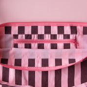 bavlněná taška se zipem na kočár – chocolate & bubblegum