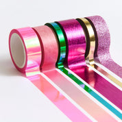 6x washi páska — sada — pink
